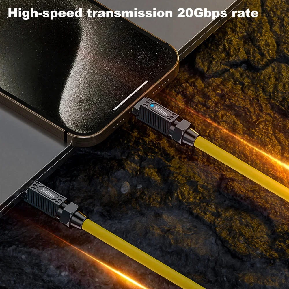 High-Speed 140W Power Delivery USB-C Cable with Data & 8K Audio Video Support