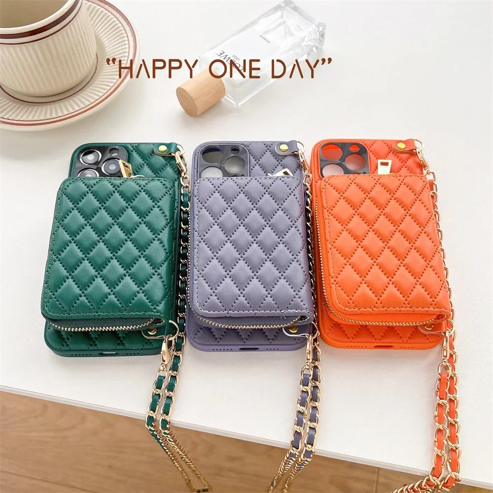 Zipper wallet Crossbody Phone Case For iPhone 13 12 Mini 14 11 Pro XS Max X  XR 7 8 Plus Card Holder Wallet Lanyard Leather Cover - AliExpress