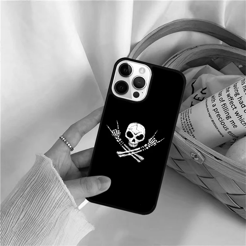 Rock & Roll Skull Phone Case - Edgy Protective Cover