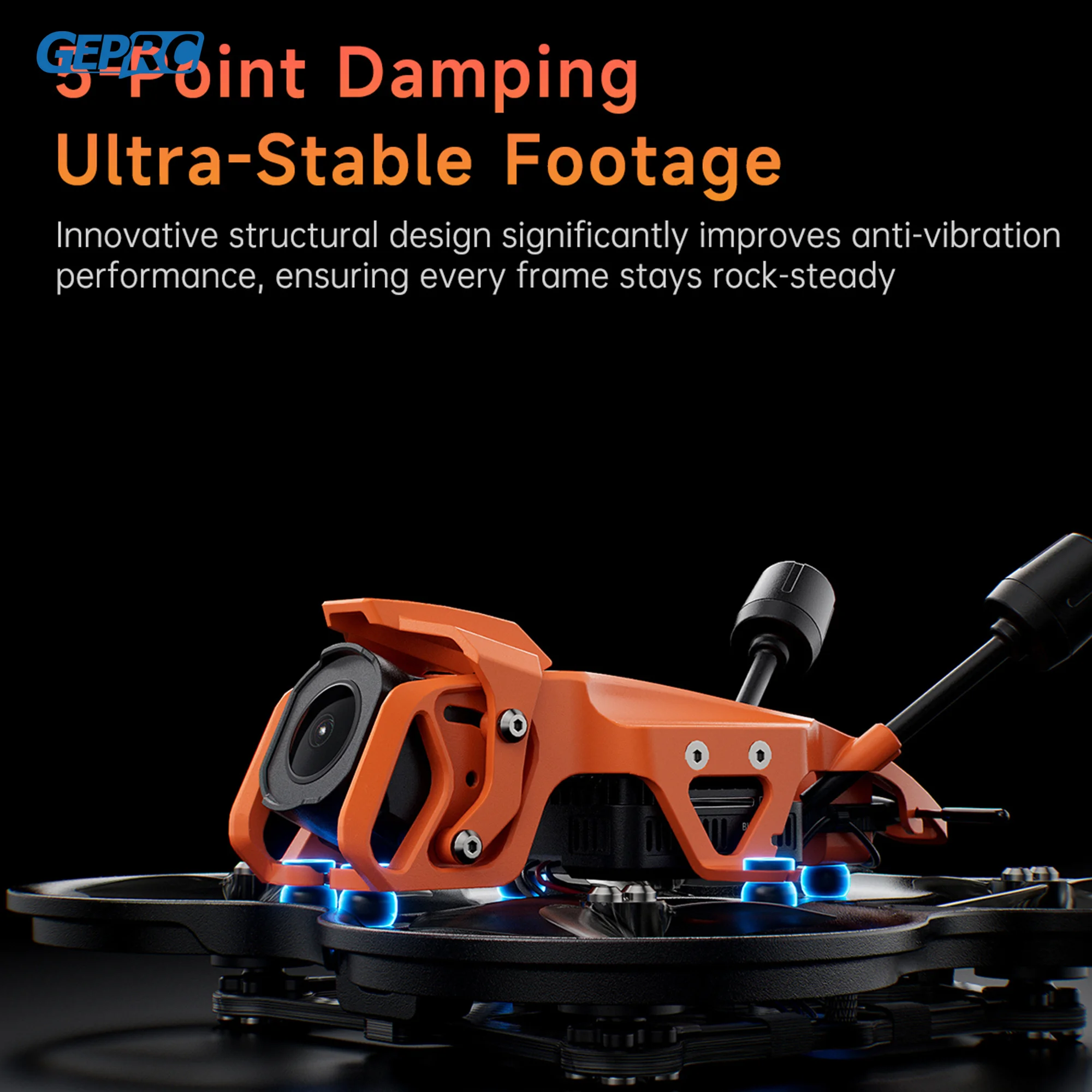GEPRC DarkStar22 FPV Квадрокоптер O4 Air Unit PRO / WTFPV SPEEDX2 1104 7500KV TAKER F405 ELRS2.4 AIO Оранжевый Серый RC Дрон для фристайла thumbnail 4