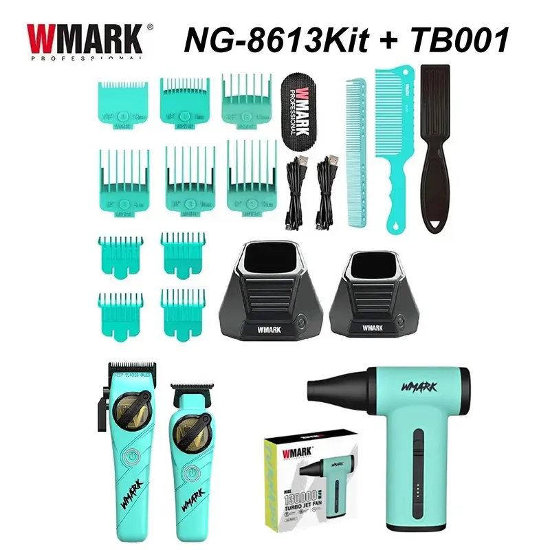 WMARK Trimmer Professional Hair Clippers Gift for barber Electric High-End Trimmer for Men 5 IN 1 NG-TB001 NG-8613T NG-8637 Kit - Image 13