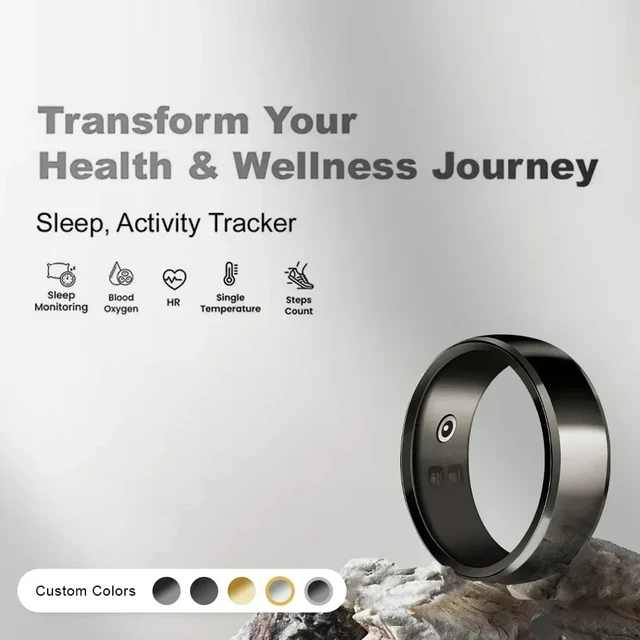  Fitness Activity Tracker Ring, Smart Ring for Blood Oxygen  Monitoring, Health Tracker for Heart Rate Monitor, Sleep, Pedometer, Body  Temperature, Fitness Rings for Women & Men : Sports & Outdoors