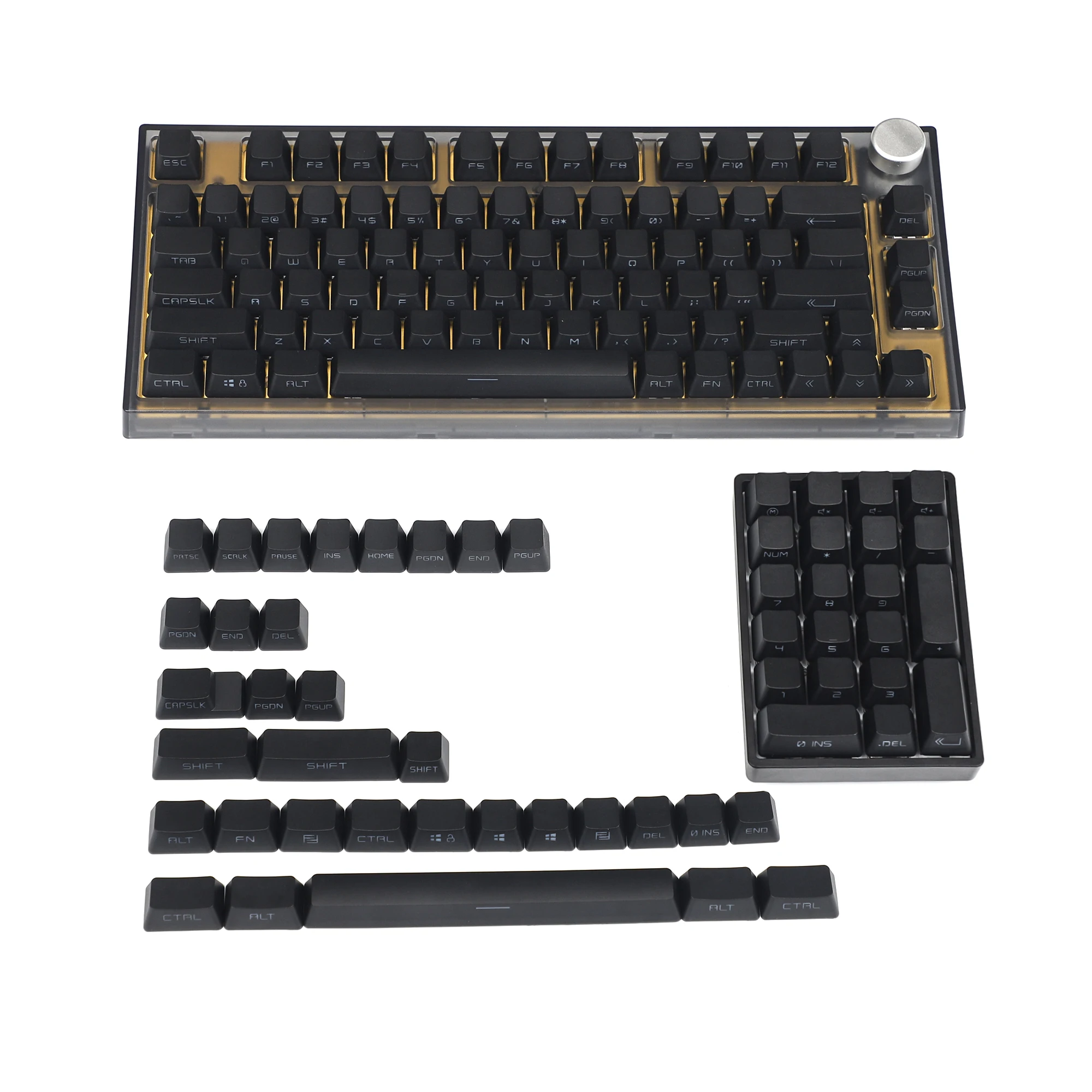 Pbt Double Shot Side-lit Backlit Keycaps para Teclado Mecânico mx Preto Branco 108 96 87 Nj80 84 68 64 133 Teclas - Imagem 4
