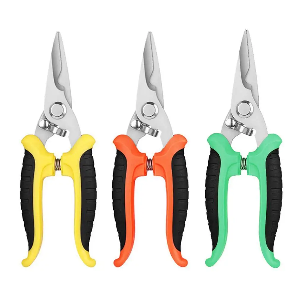 

1PC Stainless Steel Electrician Scissors Multifunction Manually Shears Groove Cutting Wire And Thin Steel Plate Hand Tools