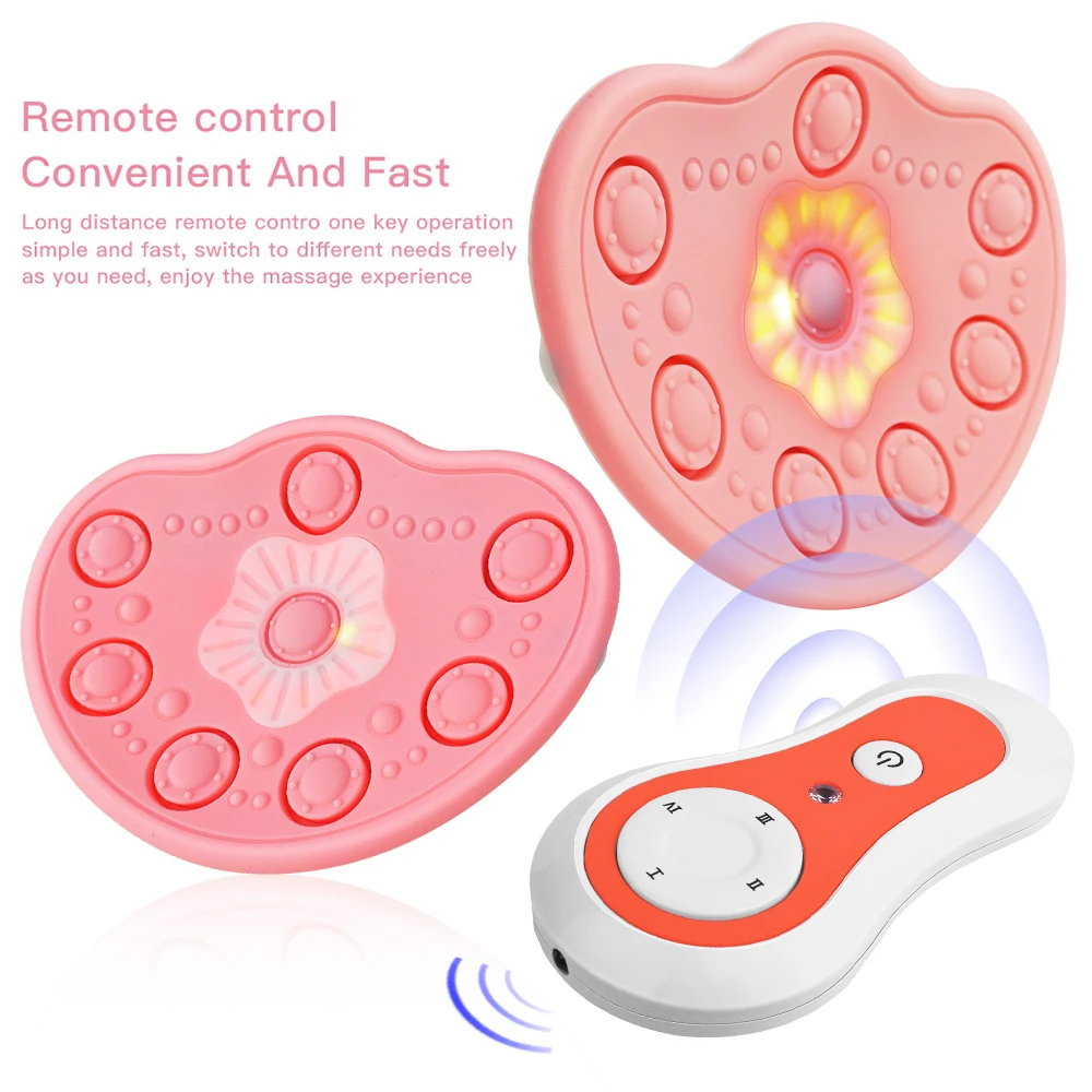 Breast Massage Pads with Hot Compress Wireless Chest Massager Breast Enhancement Instrument Red Light Massage Anti-sagging Chest 6