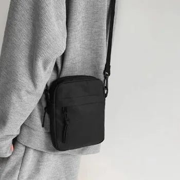 Borse a tracolla a tracolla per uomo Borsa a tracolla piccola con cerniera in tela casual Borsa a tracolla piccola semplice a tracolla da uomo