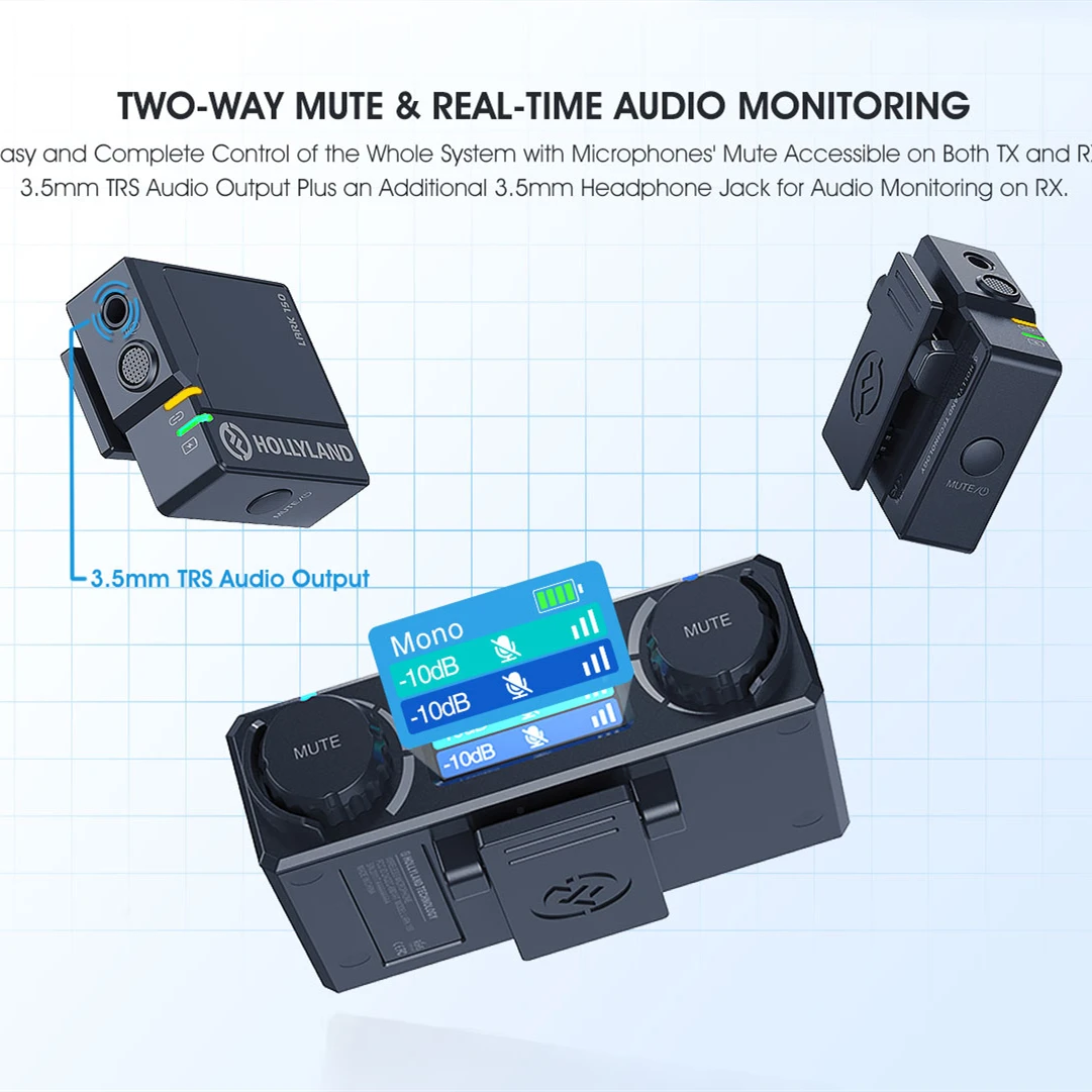 その他 HOLLYLAND LARK150 Duo Hollyland LARK 150 DUO Compact 2-Ch Wireless Lav Mic System