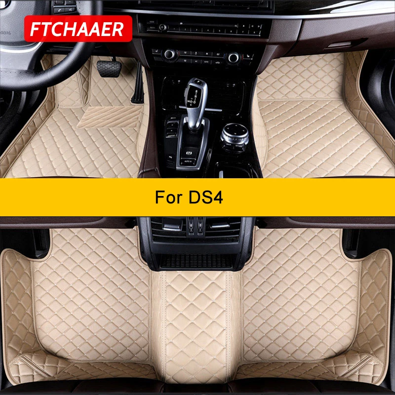 

FTCHAAER Custom Car Floor Mats For DS4 Auto Carpets Foot Coche Accessorie