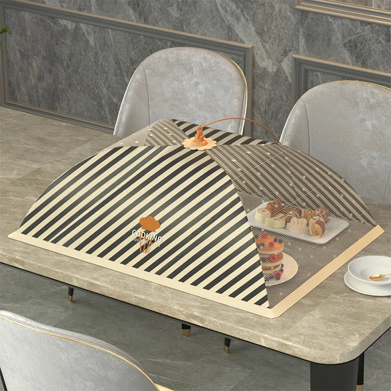 Food Cover Foldable Dish Cover Food Preservation Prevent Flies Hollow-carved Design Food Cover