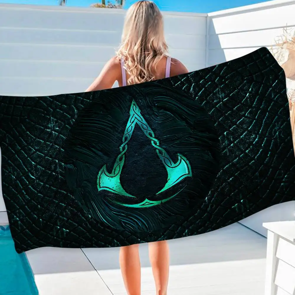 Assassin s Creed Microfiber Beach Towel Absorbent Quick dry Soft Yoga Swimming Resort Mountain Climbing Towel
