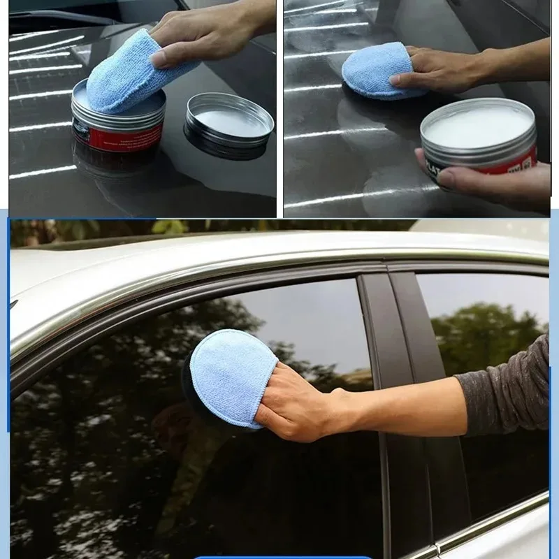 10Pcs Car Waxing Pad Car Detailing Applicator Pads Car Care Waxing Polish Soft Microfiber Round Pocket Foam Sponges Cleaning Tools