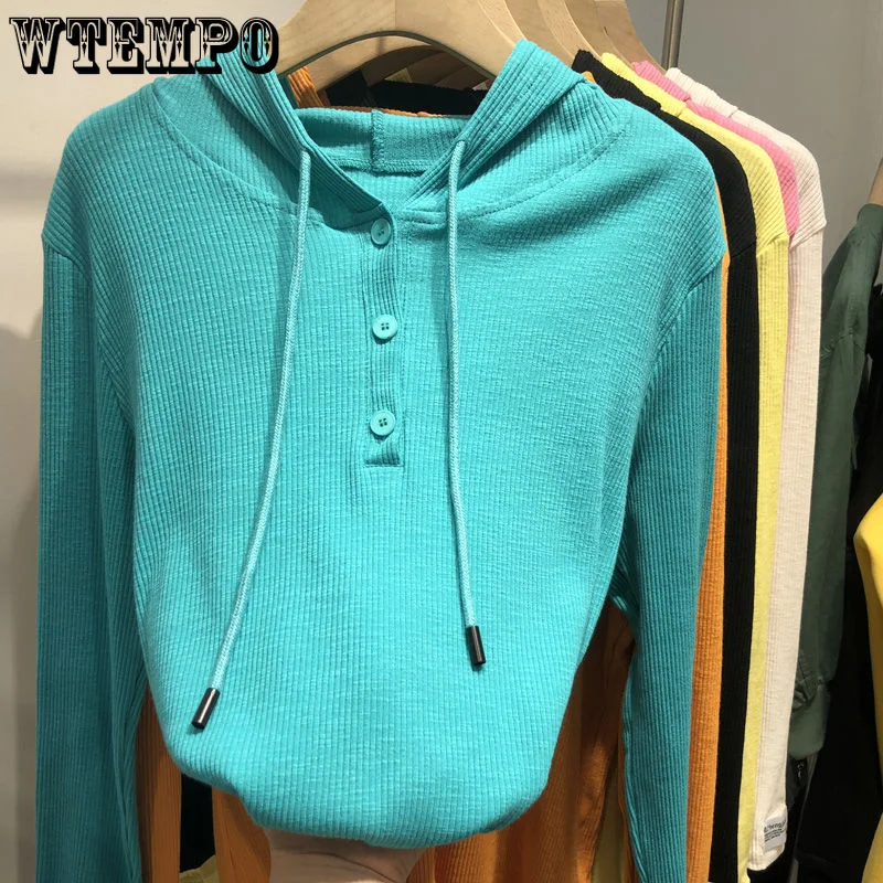 

WTEMPO Women Hoodie Korean Version College Style Bottom Coat Solid Color Loose Long Sleeved Shirt Winter Clothes Women Wholesale