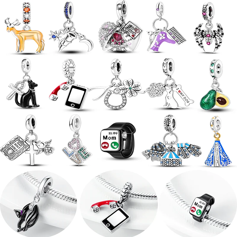 

2023 NEW Anillos plata de ley 925 Bastet Helmet Fit Charm Pandora plata 925 Original jewellery Making Supplies Ewelry For Women