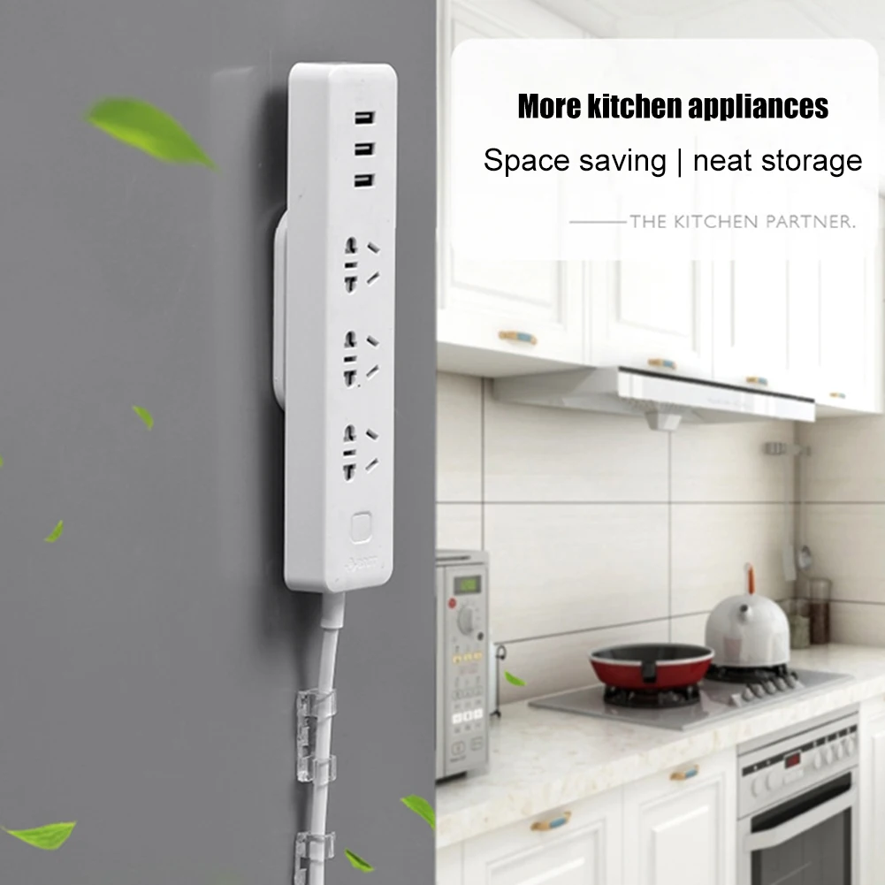 Desktop Socket Fixer Versatile Cable Management System Heavy Duty Socket Fixer Bracket Stand for WiFi Routers Remote Control