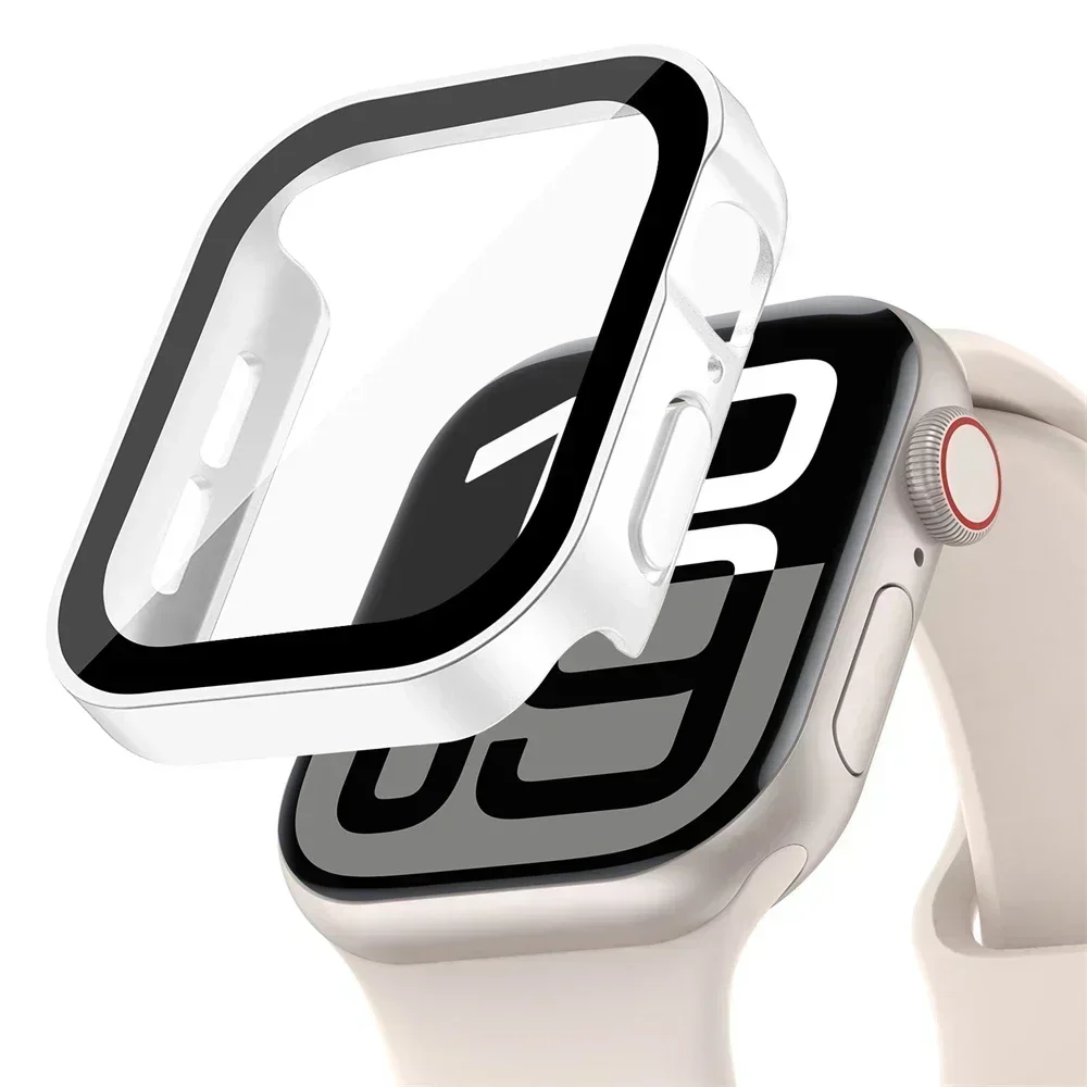 Premium Tempered Glass Bumper Cover for Apple Watch - Ultra Clear Screen Protector