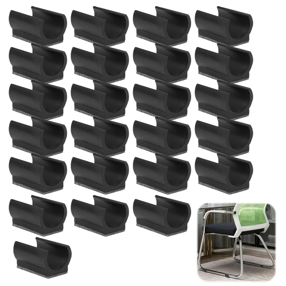 24pcs Silent Felt Chair Gliders with U-Shaped Foot Pads