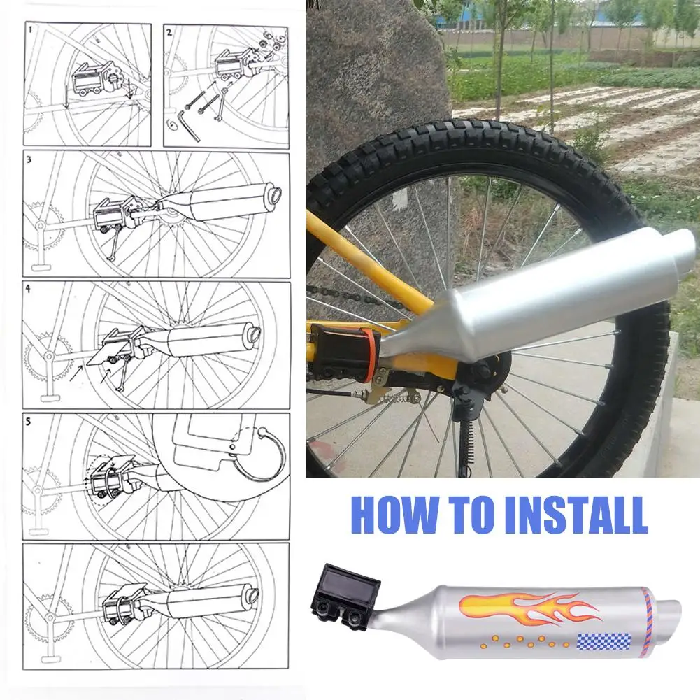 6 Different Turbo Motorcycle Sound Effects Bicycle MTB Road Bike Exhaust Pipe Creative Bicycle Exhaust Pipe Motorcycle Sound bicycle exhaust pipe