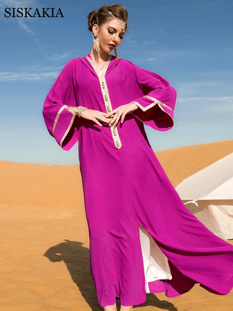 Hooded Dress Robe Turkey Femme Muslim Fashion Abaya Dubai 2022 Dress