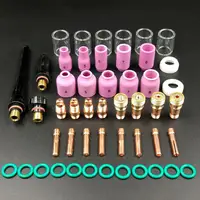49pcs TIG Welding Stubby Gas Lens Consumables Accessory for WP17/18/26 1