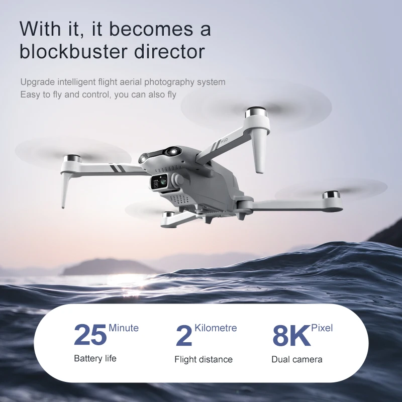 4DRC F10 Drone 6k HD Camera GPS 5G WIFI Brushless Motor RC Quadcopter Aerial Photography Optical Flow Airplane Toy Gift drone quadcopter,rc helicopter