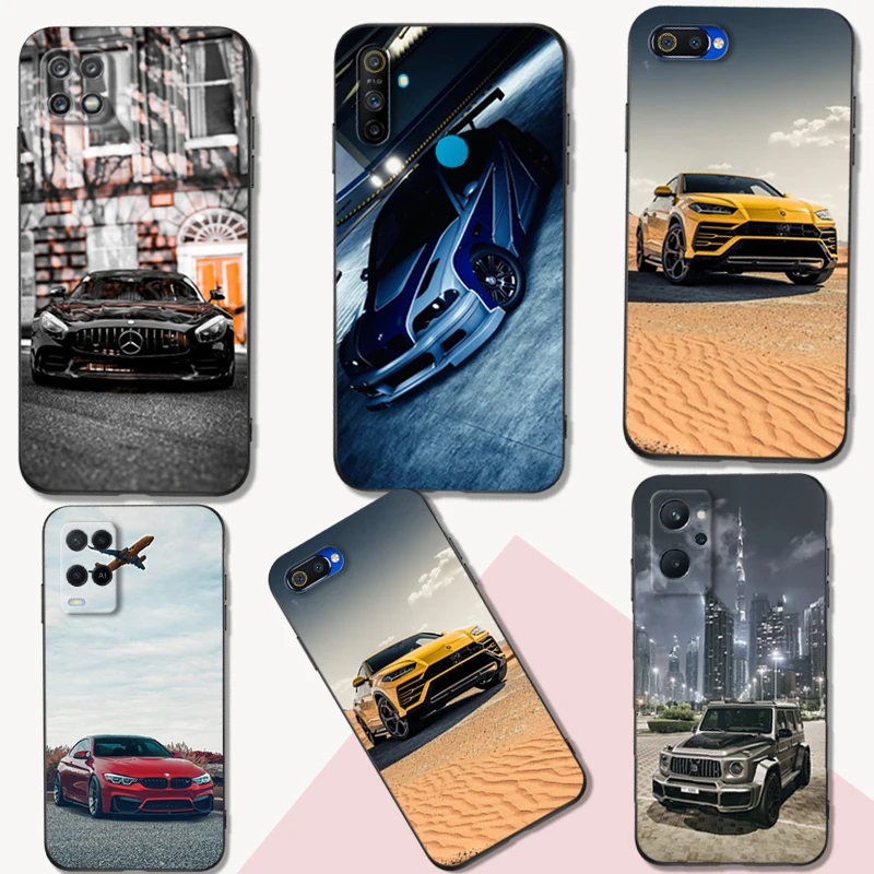 Custodia In Tpu Nero Per Realme Q5 X Xt X2 X3 Superzoom X50 V13 Q3I X7 Pro Ultra Gt Master Edition Performance Sports Car