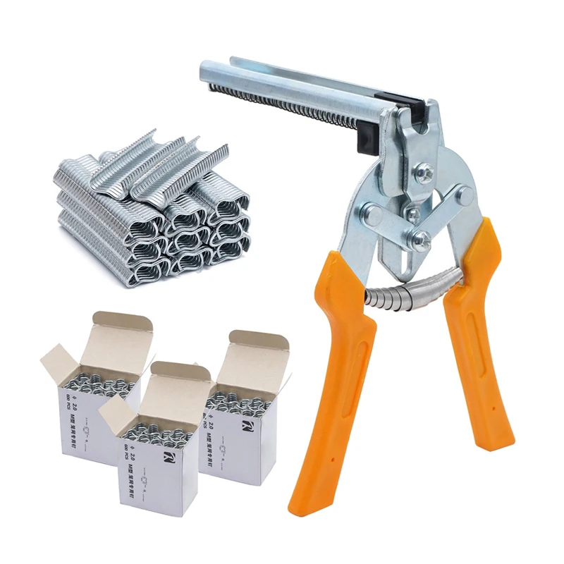 Animal Cage Clamp Cage Fastening Clamp Installation Poultry Cage Plier Nails Chichen Rabbit Fox Bird Dog Clamp Installation Tools
