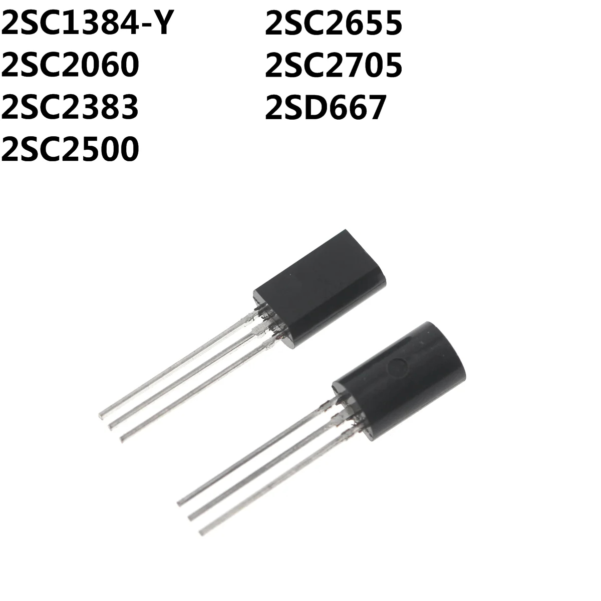 2SC1384-Y 2SC2060 2SC2383 2SC2500 2SC2655 2SC2705 2SD667 triode transistor TO-92L DIP 2SC1384-Y 2SC2060 2SC2383 2SC2500 2SC2655 2SC2705 2SD667 triode transistor TO-92L DIP