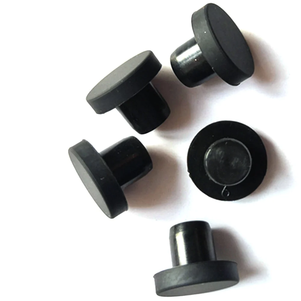 

4/10/20pcs Blak Round Solid Silicone Rubber Seal Hole Plugs Blanking End Caps Seal T Type Stopper 3mm-15mm