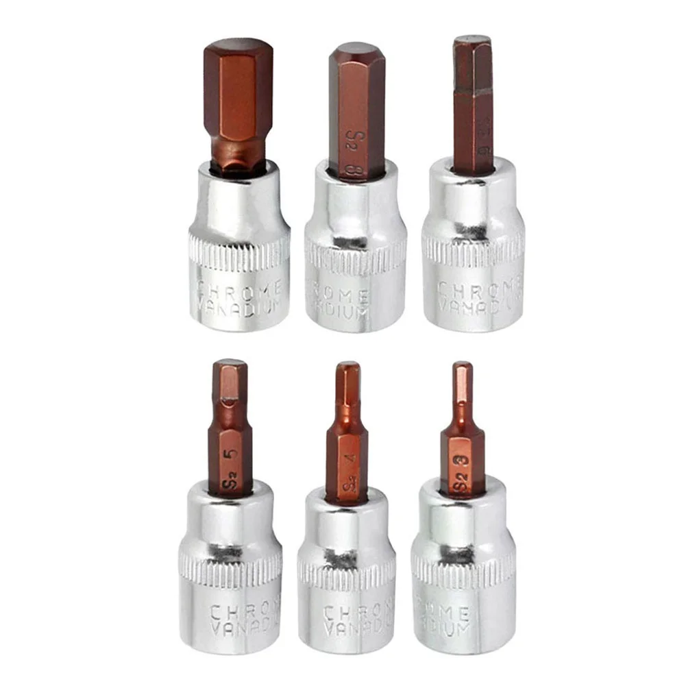 3/8 Vierkantantrieb Steckschlüssel Sechskantschraubendreher Bits H3-10 Chrom-Vanadium-Stahl Sechskant-Ratschenschlüssel für elektrische Schraubenschlüssel – Detail 1