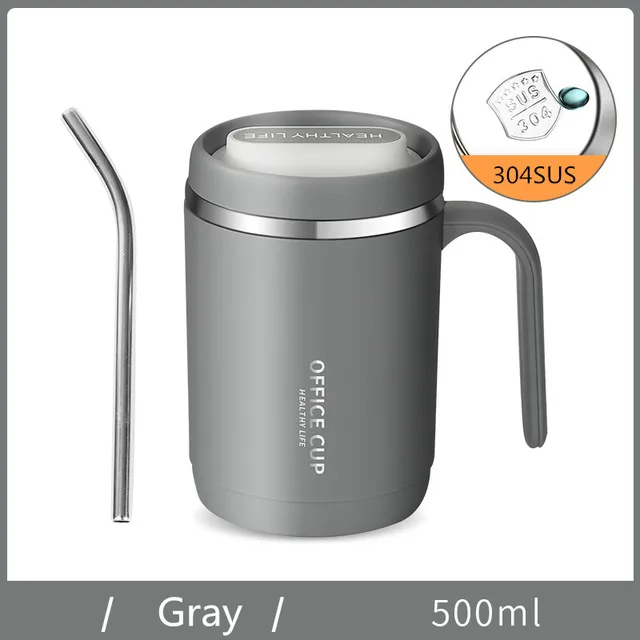 500ml Drinks Cup With Straw, Stainless Steel Travel Mug Coffee Cups With  Lid And Straw Drinking Cups…See more 500ml Drinks Cup With Straw, Stainless
