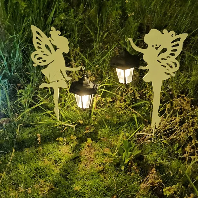 

Solar Outdoors Lights Gardens Floor Insertion Courtyard Iron Flower Fairy Lawns Villa Atmosphere Party Holiday Decor Lamps