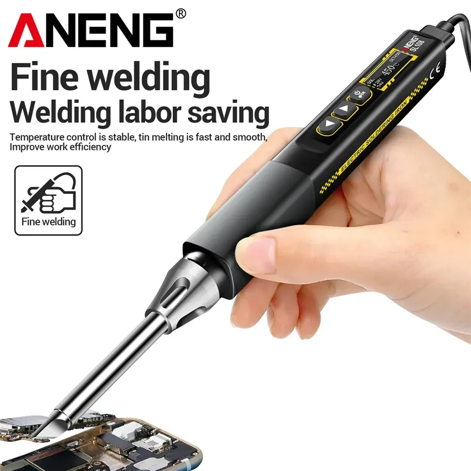 ANENG SL108 Electric Soldering Irons kit PD 96W QC Fast Heat  AdjustableTemperature Portable Digital Smart Soldering Iron Tools