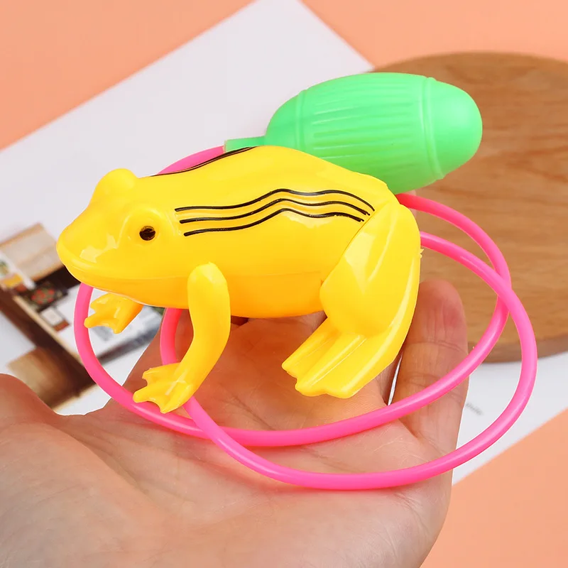 Interesting Nostalgic Children's Air Pressure Jumping Small Frog Horse Line Control Airbag Blow Molding Will Jump Frog Toys