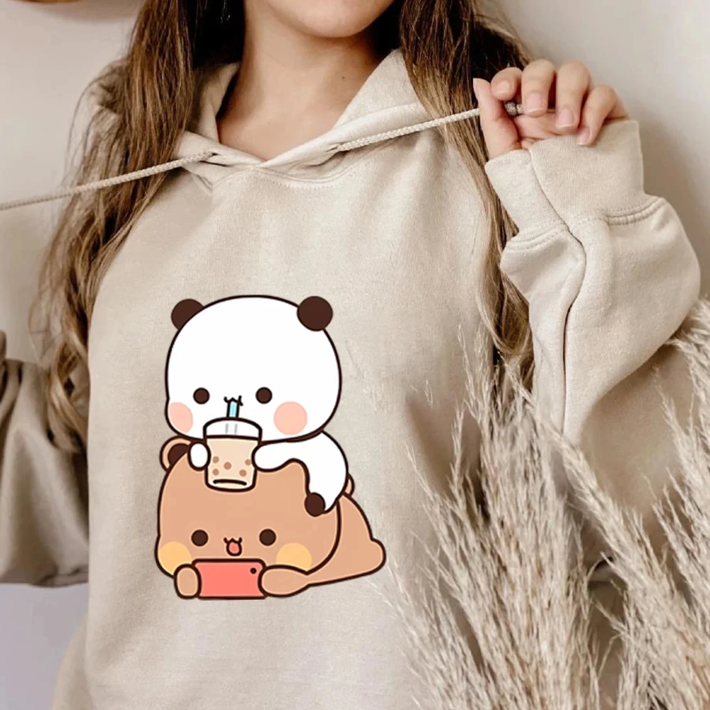 Kawaii Womens Bear Hoodie Cartoon Panda Bear Bubu And Dudu Hoodie