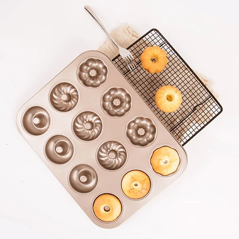 

Donut pan mold Carbon steel non-stick cake mold baking tool thickened
