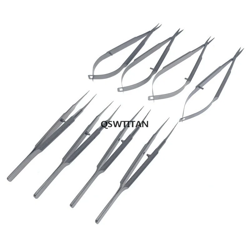 8pcs/set Ophthalmic Tools Scissors Needle Holder Tweezers stainless steel Double eyelid tools ophthalmic tool,surgical instruments,plastic surgery tool,cornea scissors,capsulorhexis forceps