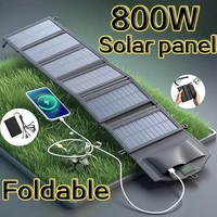 Panneau solaire portable 800W haute puissance 6 voies, chargeur rapide 20Wh USB 5V DC, alimentation mobile en continu 1
