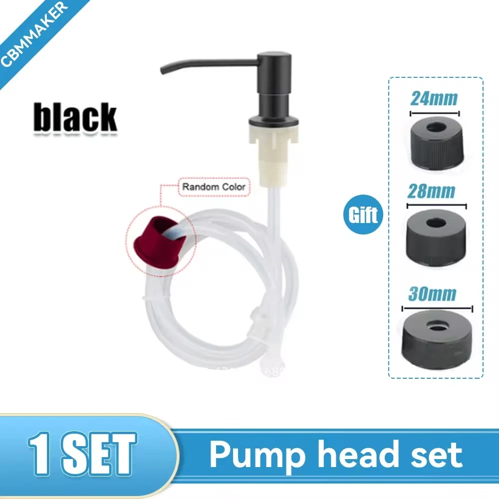 500ML Liquid Soap Bottle Sink Mount Stainless Steel Hand Pressure thumbnail 1