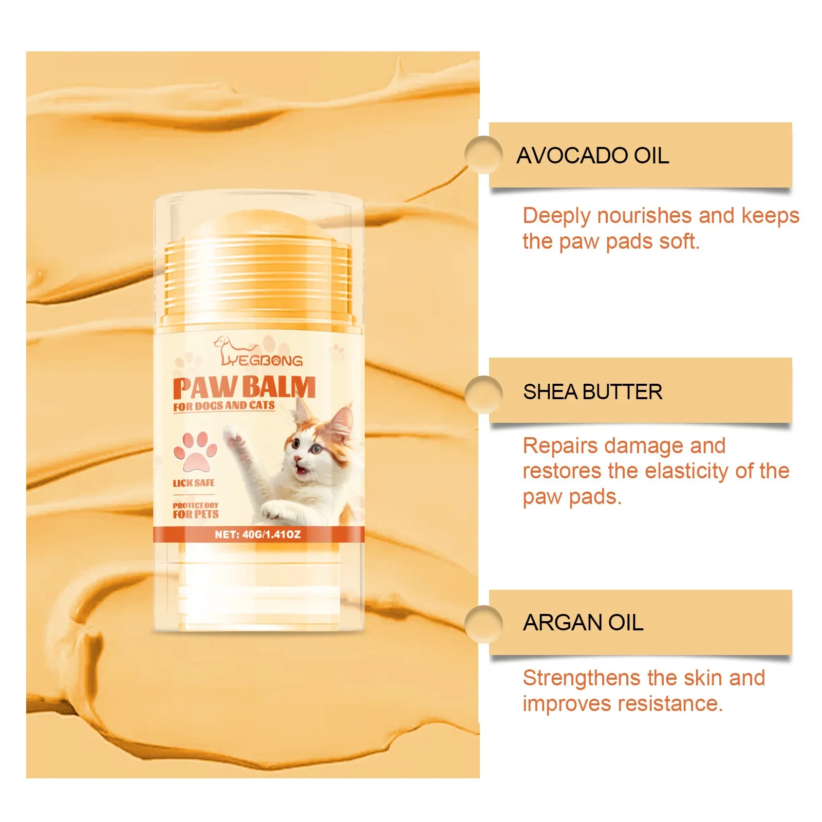 Pet Moisturizing Claw Cream Stick, Pet Moisturizing Foot Care Anti-drying and Cracking Softening Foot Claw Cream