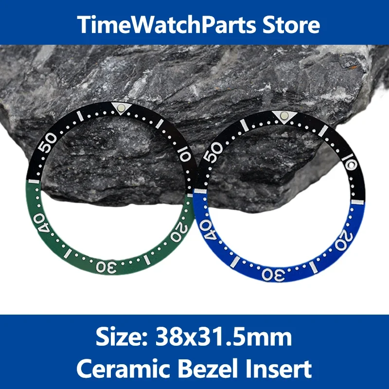 

38x31.5mm Ceramic Bezel Insert For SKX007 SKX009 SRPD Watch Cases Watch Insert NH35 NH36 Movement Men Diving Watch Mod Parts