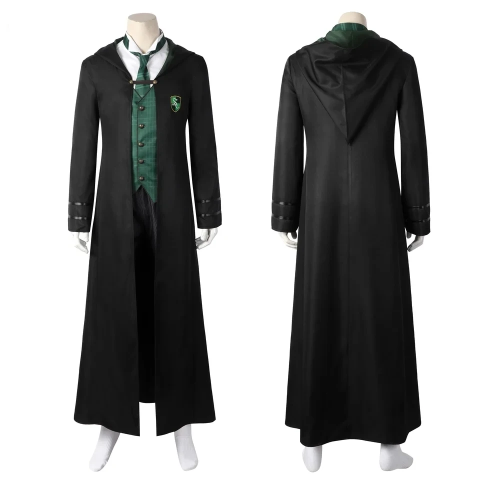 Girls Women Slytherin Ravenclaw Robe Cloak Wizard House Potters Costume  Magic School Scarf Tie Wand Halloween Costumm Cone confi - AliExpress