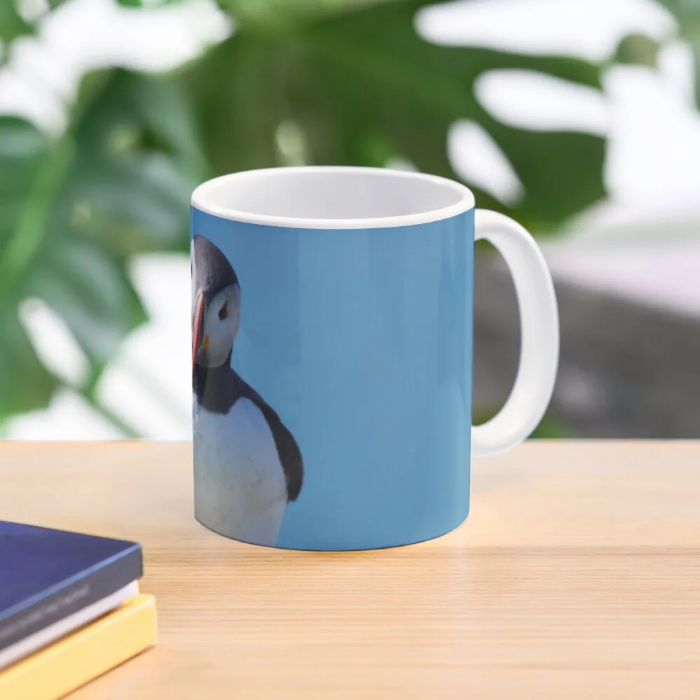 

Pretty Puffin Coffee Mug Pottery Cups Aesthetic Coffee Cups Glass Cup