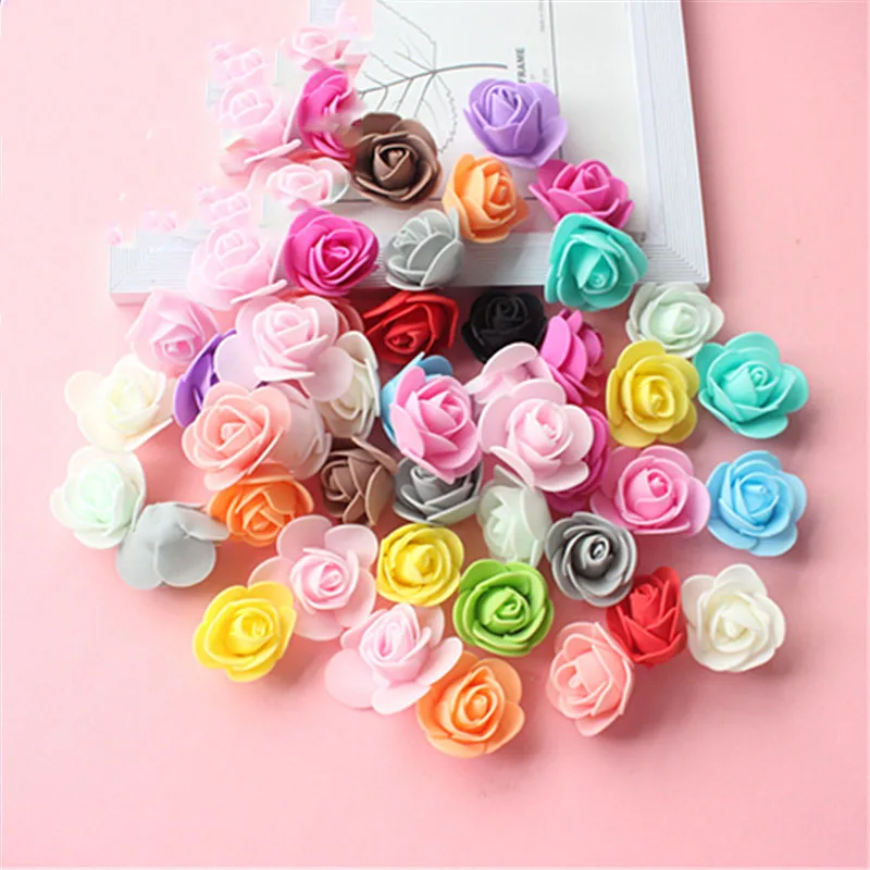 Artificial Flowers Wedding Teddy Bear Roses DIY Gifts Multi Color 100 Pieces New 