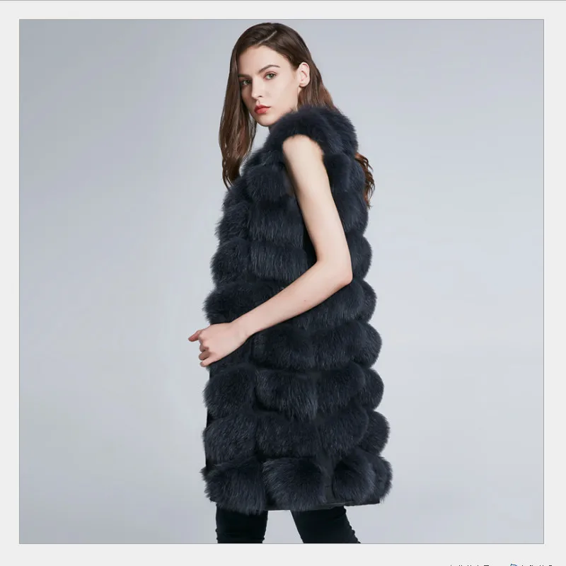 90CM long, natural fox fur vest, coat fur coat, women coat, vest, long fur coat, leather grass coat, fox vest, coat, autumn and long puffa coat