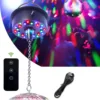 Remote Control Disco Ball Rotating Motor  5RPM--10RPM Adjustable Speed,Plug/Battery Powered Mirror Ball Motor  Ball Not Include 1
