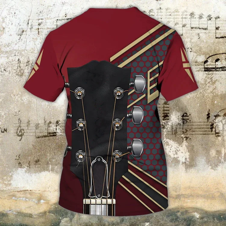 Neueste Sommer Mode männer T-shirt Gitarre Personalisierte Name 3D Gedruckt t-shirt Unisex Casual T-shirt Gitarre Liebhaber Hemd DW134 – Detail 17
