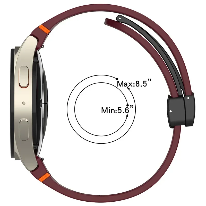 Enhanced Silicone Strap with Magnetic Buckle