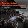 4WD Drive Watch Dual Control Stunt Drift RC Car 2.4G Gesture Sensing One Key Deform Racing Off Road Twist Remote Control Car Toy 4