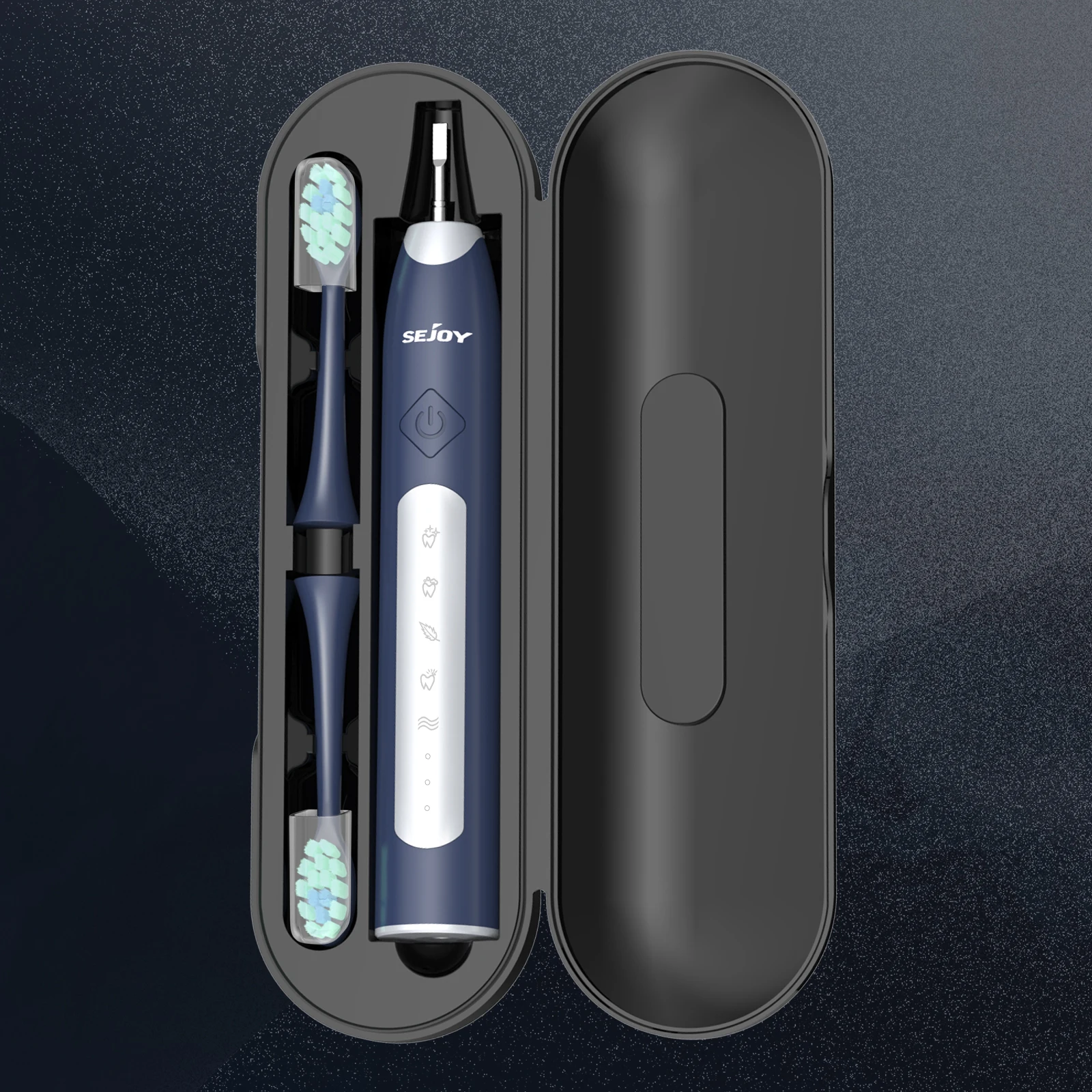 Sejoy Sonic Electric Toothbrush For Adults Tooth Deep Clean 10 Brush Heads Travel Case Built in Smart Timer Sonic Toothbrush