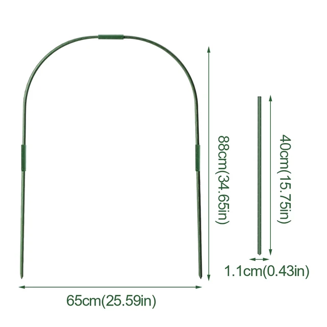 54 Darabos Védő Diy Alagút Üvegházhatású Karika Sop Coveg Clip Soks Erős Acél Kerti Növény Támogató Keret Zöldségfélék Zöldség - Image 3